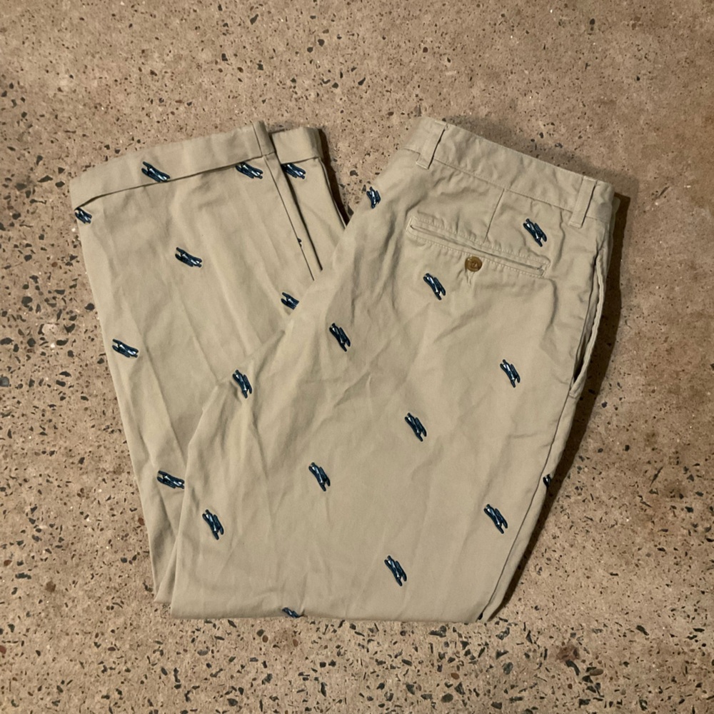 Men's Beige Patterned Pants
